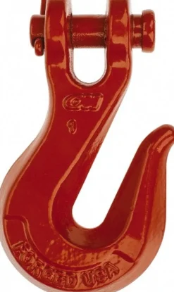 Clevis Hook: Grade 80 Chain, 7100 lb, 1/2" Throat, Alloy Steel