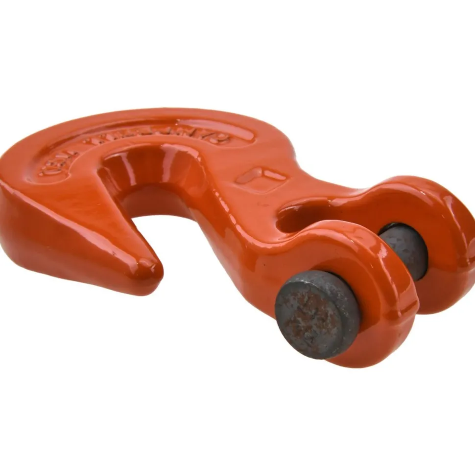 Clevis Hook: Grade 70 Chain, 7100 lb, 7/16" Throat, Alloy Steel