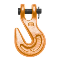 Clevis Hook: Grade 70 Chain, 4100 lb, 5/16" Throat, Alloy Steel