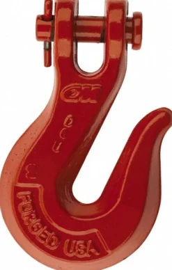 Clevis Hook: Grade 80 Chain, 4500 lb, 7/16" Throat, Alloy Steel