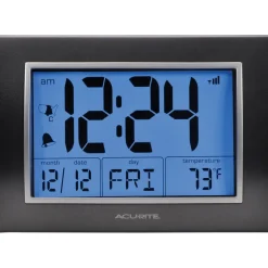 Clocks & Multi-Function Clocks: Type: Digital; Color: Silver