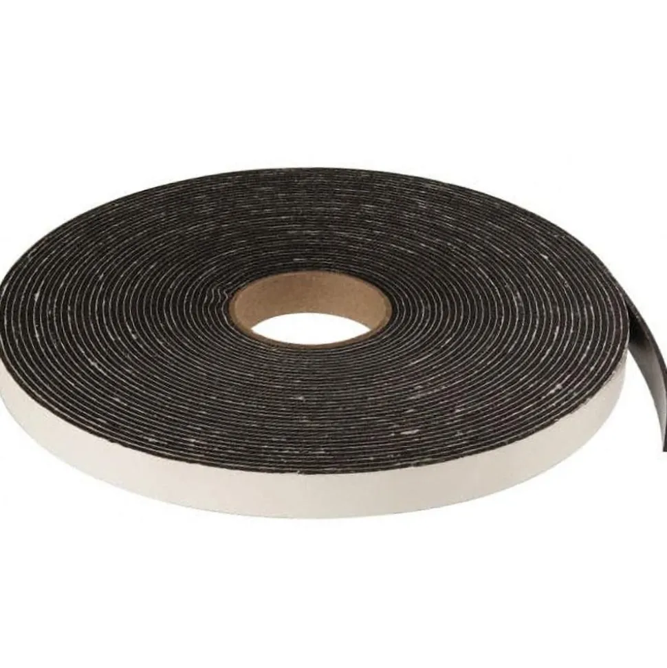 Closed Cell PVC Roll: 1/8" Thick, 1" Wide, Black