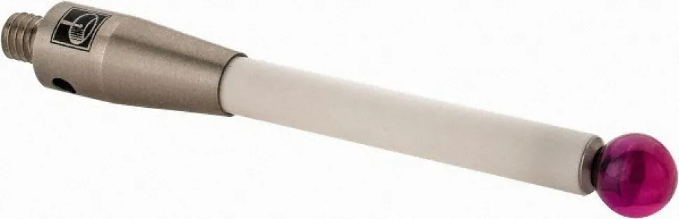CMM Ball Stylus: 6 mm Ball Dia, 50 mm OAL, M4