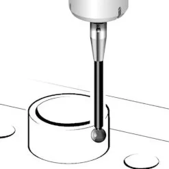 CMM Ball Stylus: 2 mm Ball Dia, 50 mm OAL, M4