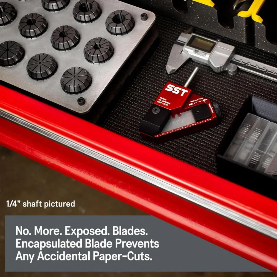 CNC Machine Components & Accessories: Type: Drag Knife; Contents: Stanley HSS Blade Included, CNC Drag Knife Body; For Use With: CNC Machines; Material: Anodized Aluminum, 6061 Aluminum