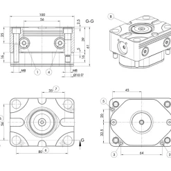 CNC Quick-Change Clamping Modules: Actuation Type: Pneumatic; Number of Module Centers: 1
