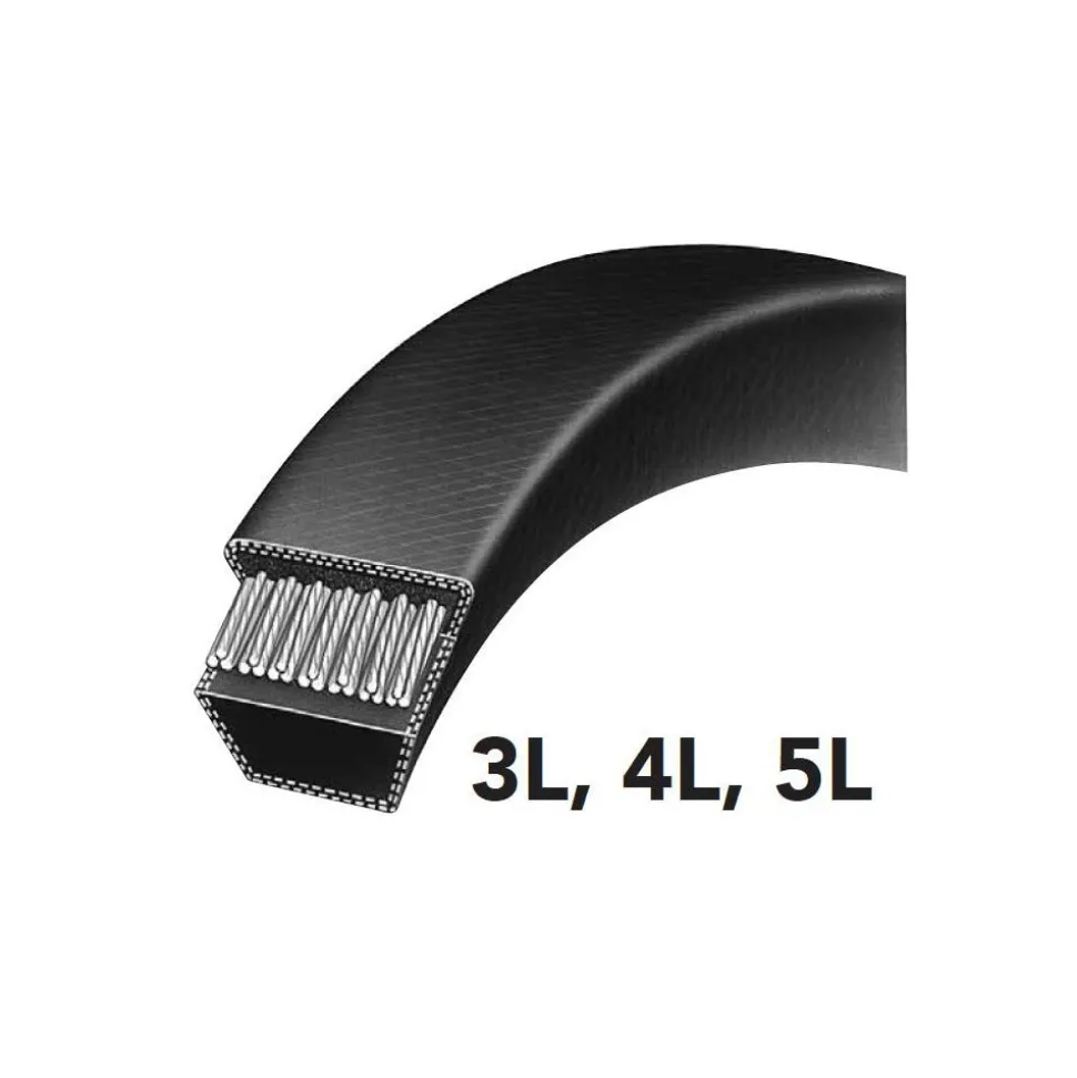 Cogged & Narrow V-Belt: Section 4L, 36.0000" Outside Length, 1/2" Belt Width