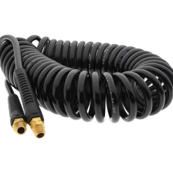 Coiled & Self Storing Hose: 1/4" ID, 25' Long, MNPT