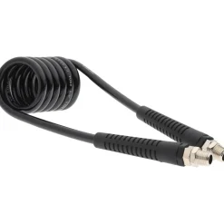 Coiled & Self Storing Hose: 1/4" ID, 5' Long, MNPT