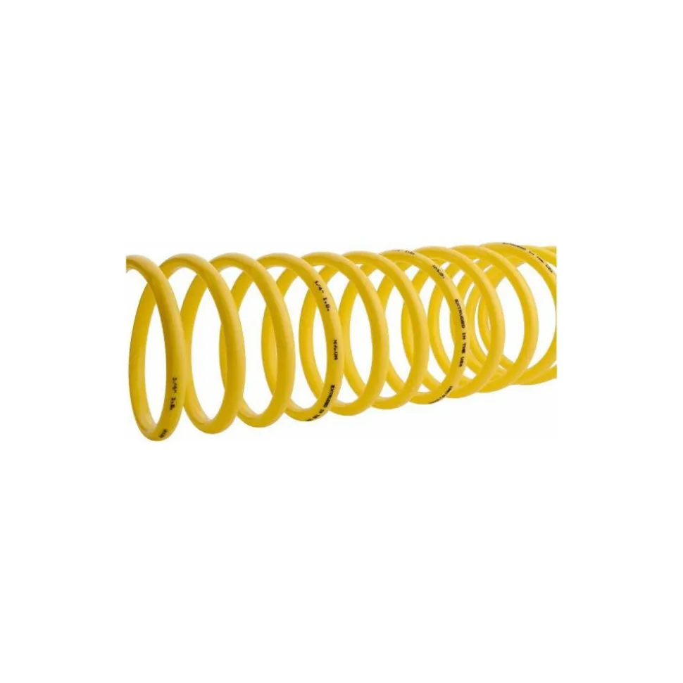 Coiled & Self Storing Hose: 1/4" ID, 12' Long, Male Rigid x Male Swivel