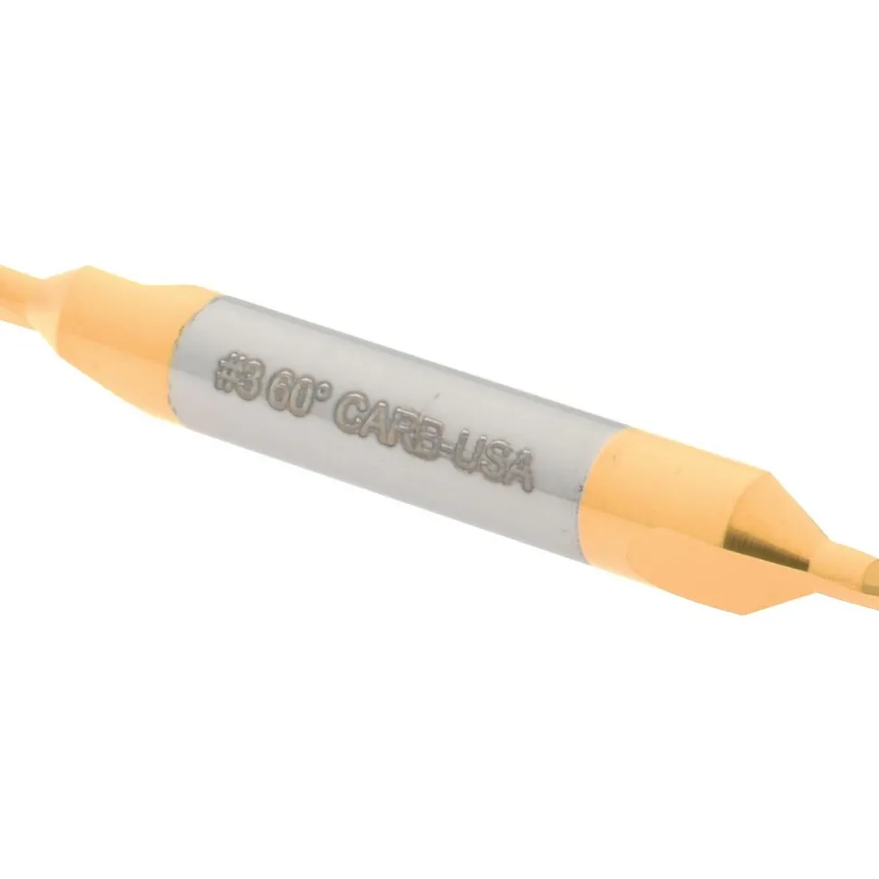 Combination Drill & Countersink: #3, 1/4" Body Dia, 118 deg, Solid Carbide