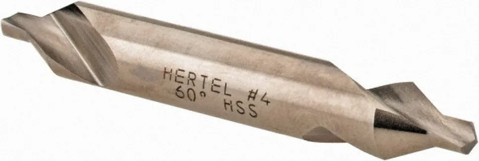 Combination Drill & Countersink: #4, 5/16" Body Dia, High-Speed Steel