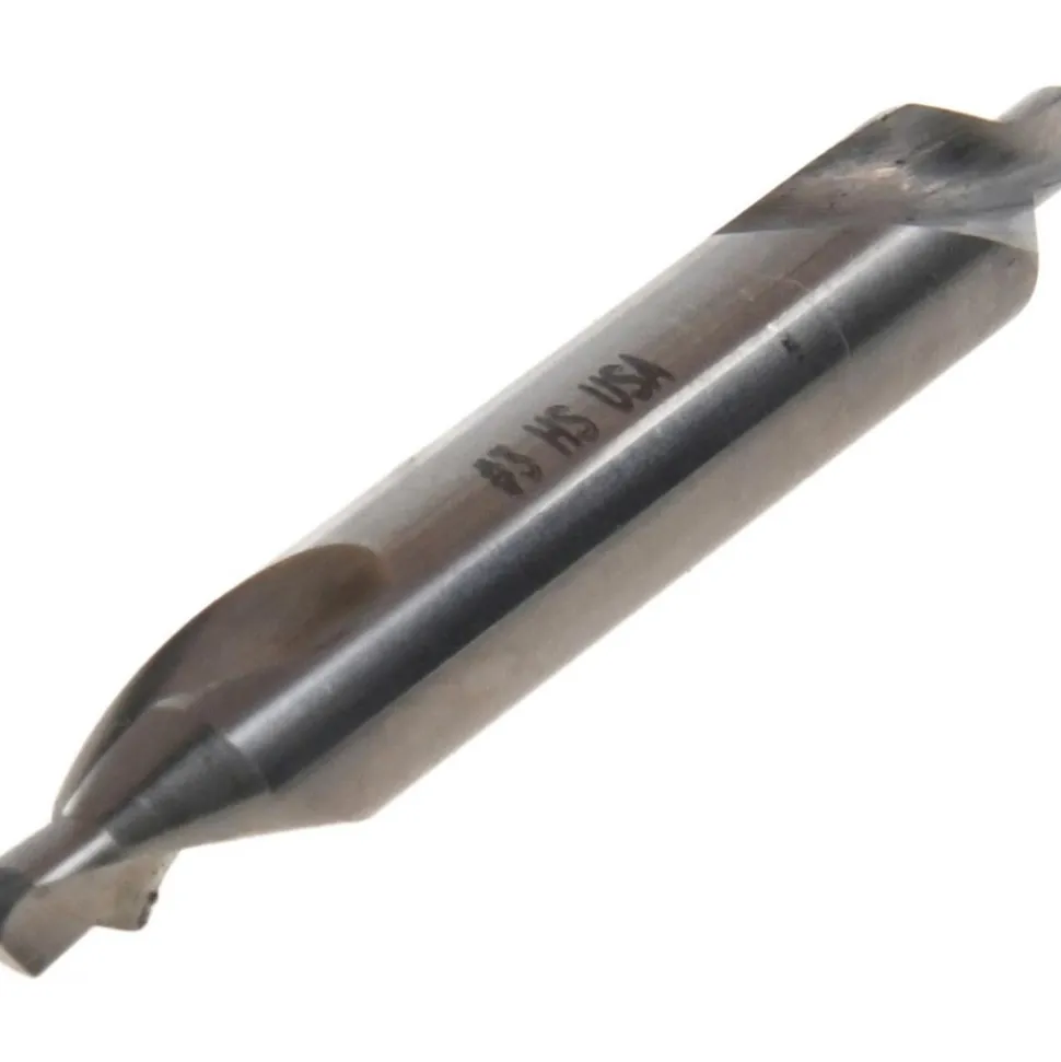 Combination Drill & Countersink: #3, 6.35 mm Body Dia, 118 deg, High-Speed Steel
