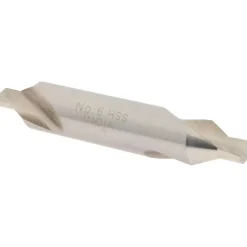 Combination Drill & Countersink: #6, 1/2" Body Dia, High-Speed Steel