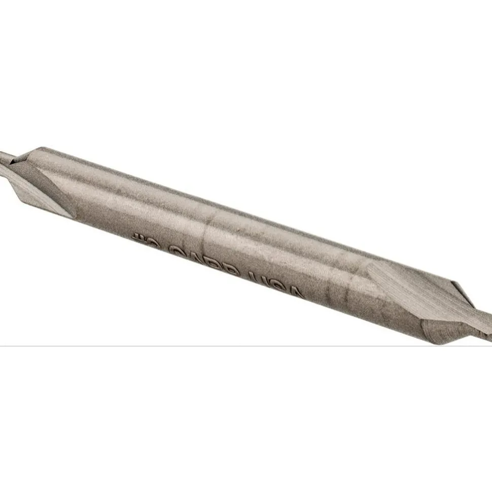 Combination Drill & Countersink: #2, 3/16" Body Dia, Solid Carbide