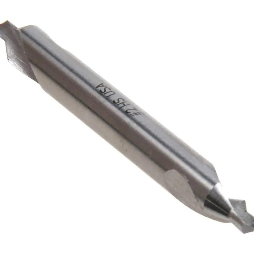Combination Drill & Countersink: #2, 3/16" Body Dia, 118 deg, High-Speed Steel