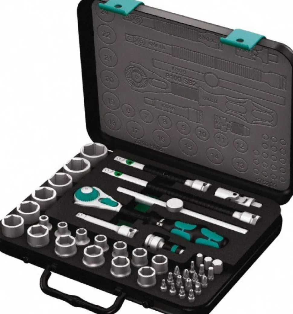 Combination Hand Tool Sets: Set Type: Bit Set, Socket; Number Of Pieces: 43; Measurement Type: Metric