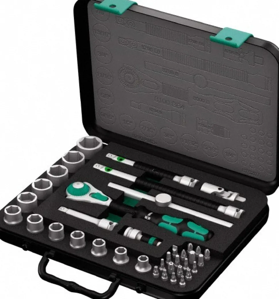 Combination Hand Tool Sets: Set Type: Bit Set, Socket; Number Of Pieces: 38; Measurement Type: Inch