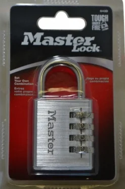 Combination Lock: Aluminum, 1-9/16