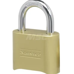 Combination Lock: Brass & Steel, 2" Wide