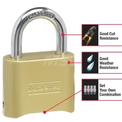 Combination Lock: Brass & Steel, 2
