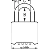 Combination Lock: Die-Cast, 2" Wide