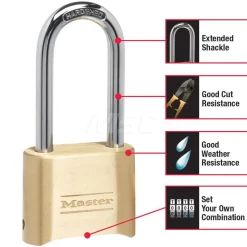 Combination Lock: Solid Brass, 2" Wide