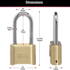 Combination Lock: Solid Brass, 2
