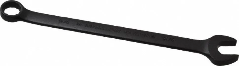 Combination Wrench: 9/16" Head Size, 15 deg Offset