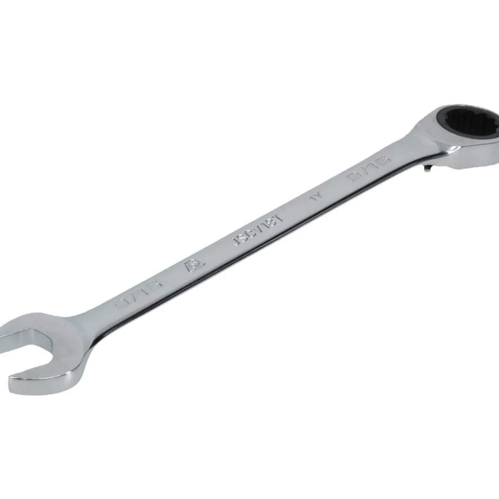 Combination Wrench: 9/16" Head Size, 15 deg Offset