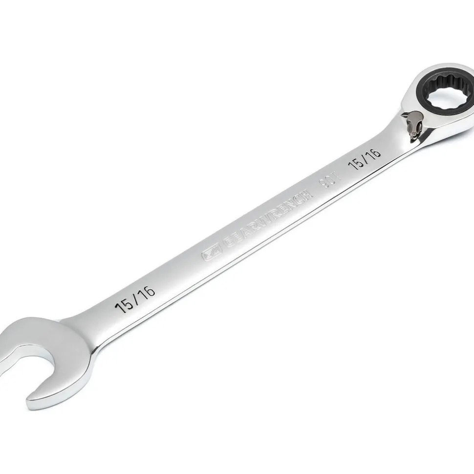 Combination Wrench: 15/16" Head Size, 15 deg Offset