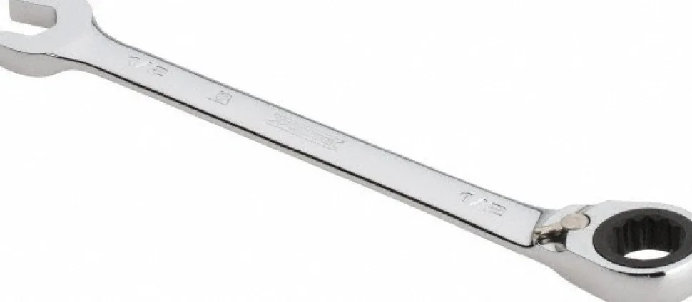 Combination Wrench: 1/2" Head Size, 15 deg Offset