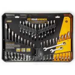 Combination Wrench Set: 32 Pc, 1/2 to 9/16" Wrench, Inch & Metric