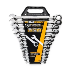 Combination Wrench Set: 13 Pc, 1/4 to 1" Wrench, Inch