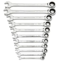 Combination Wrench Set: 13 Pc, 1/4 to 1