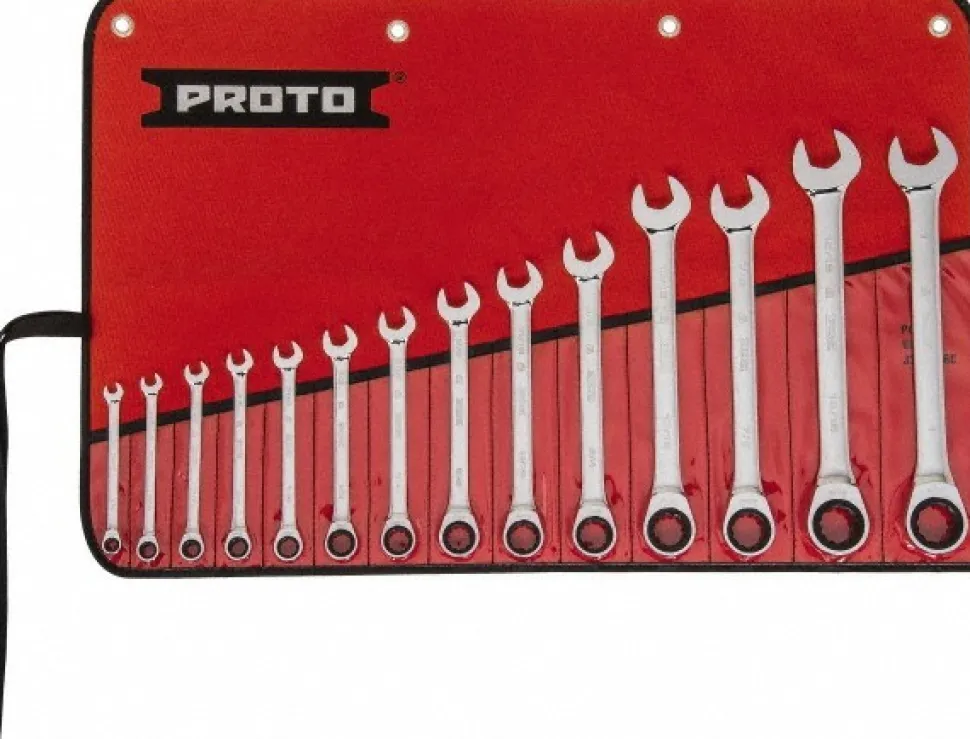 Combination Wrench Set: 14 Pc, 1/4 to 1" Wrench, Inch