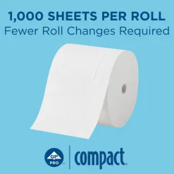 Compact Coreless 2-Ply Recycled Toilet Paper