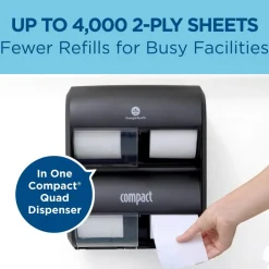 Compact Coreless 2-Ply Recycled Toilet Paper