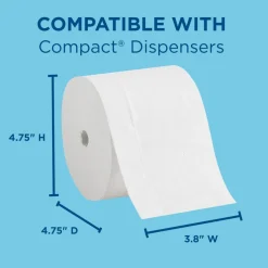 Compact Coreless 2-Ply Recycled Toilet Paper