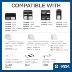 Compact Coreless 2-Ply Recycled Toilet Paper