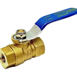 Compact Manual Ball Valve: 1/8" Pipe, Full Port, Brass