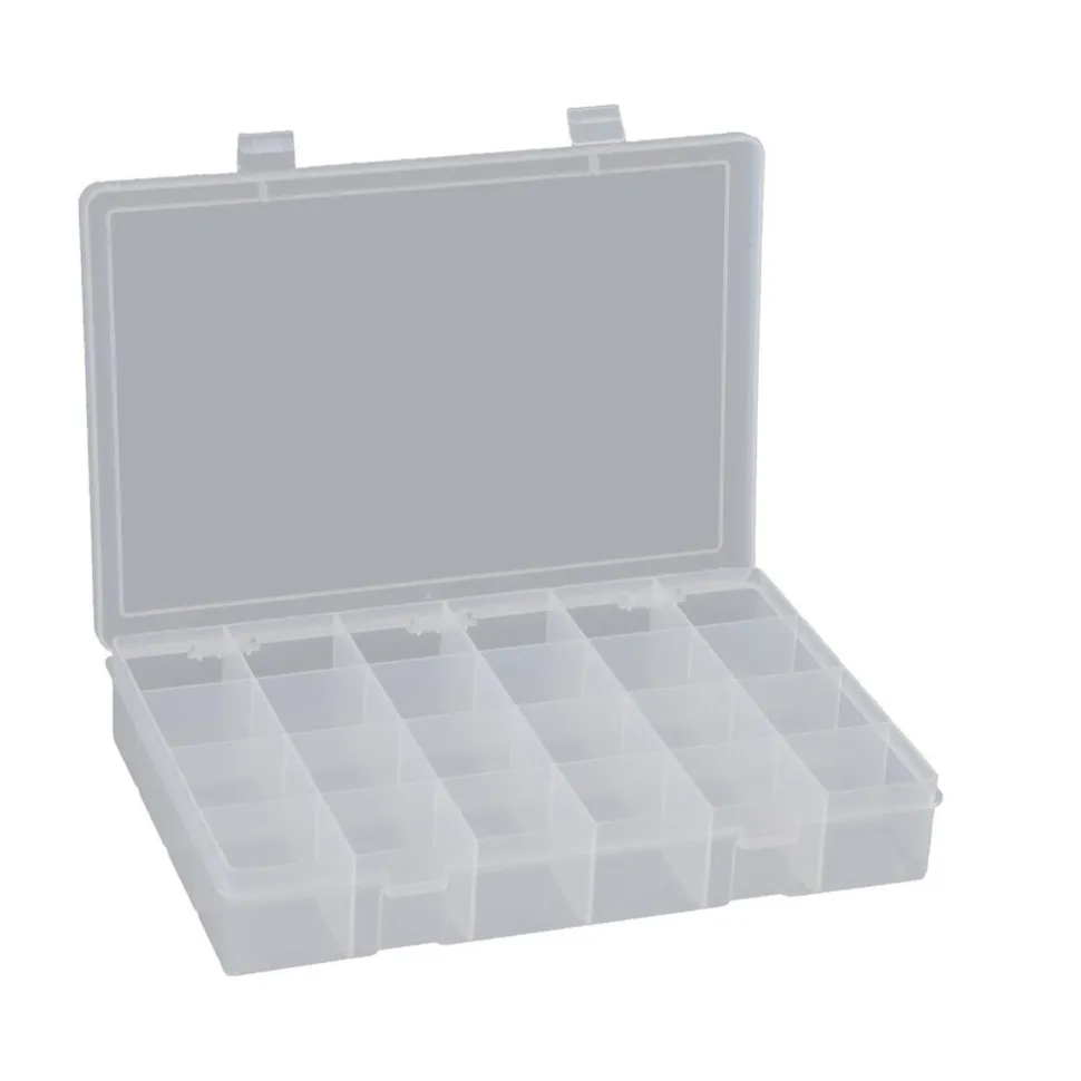 24 Compartment Clear Small Parts Compartment Box