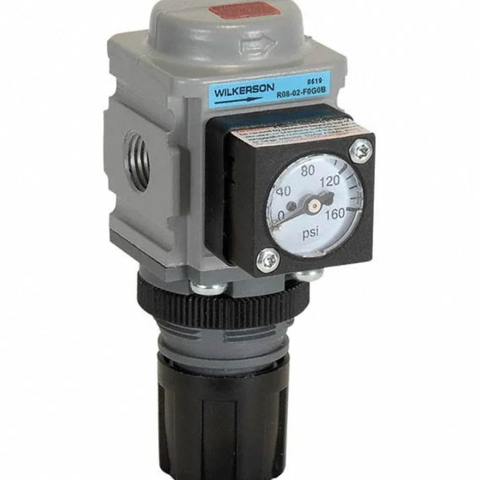 Compressed Air Regulator: 1/4" NPT, 300 Max psi, Miniature