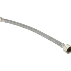 3/8" Compression Inlet, 7/8" Ballcock Outlet, Stainless Steel Closet Supply Line