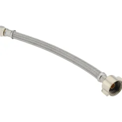 3/8" Compression Inlet, 7/8" Ballcock Outlet, Stainless Steel Closet Supply Line