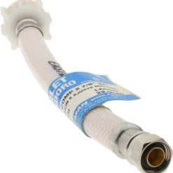 3/8" Compression Inlet, 7/8" Ballcock Outlet, Reinforced PVC Closet Supply Line