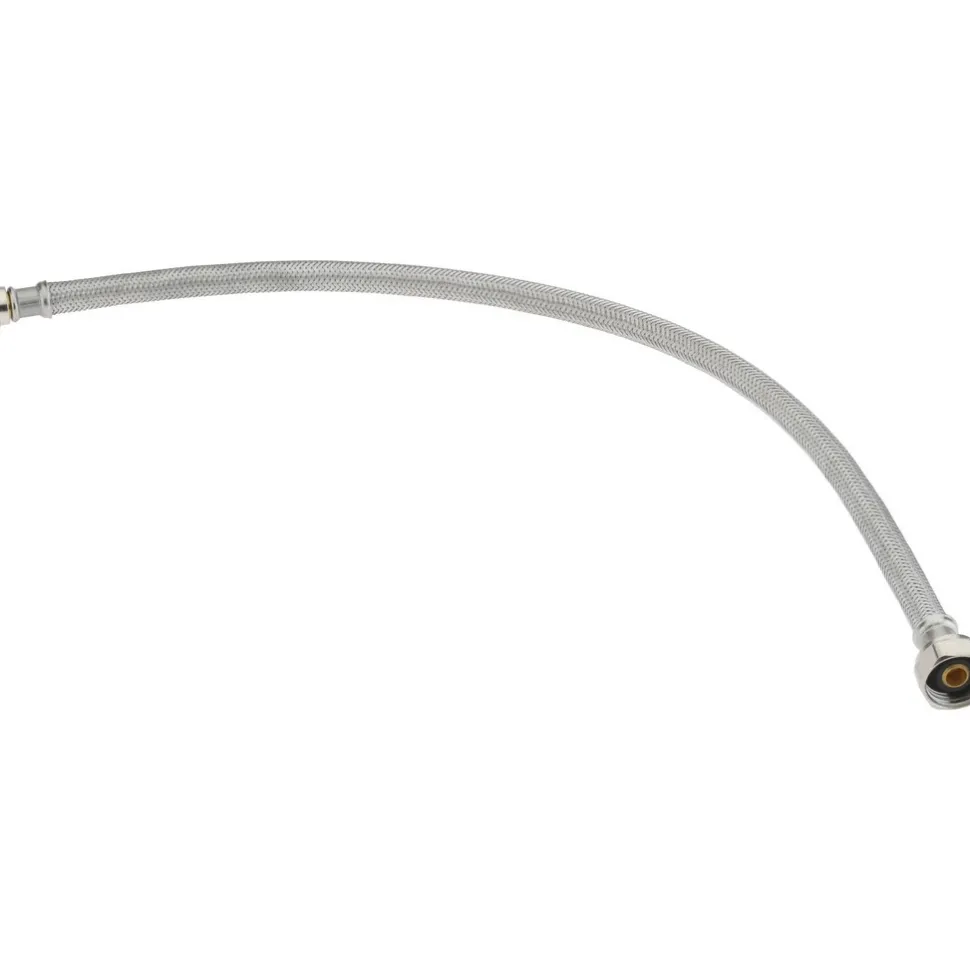 3/8" Compression Inlet, 1/2" FIP Outlet, Stainless Steel Lavatory/Sink Supply Line