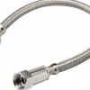 1/2" Compression Inlet, 1/2" FIP Outlet, Stainless Steel Faucet Connector