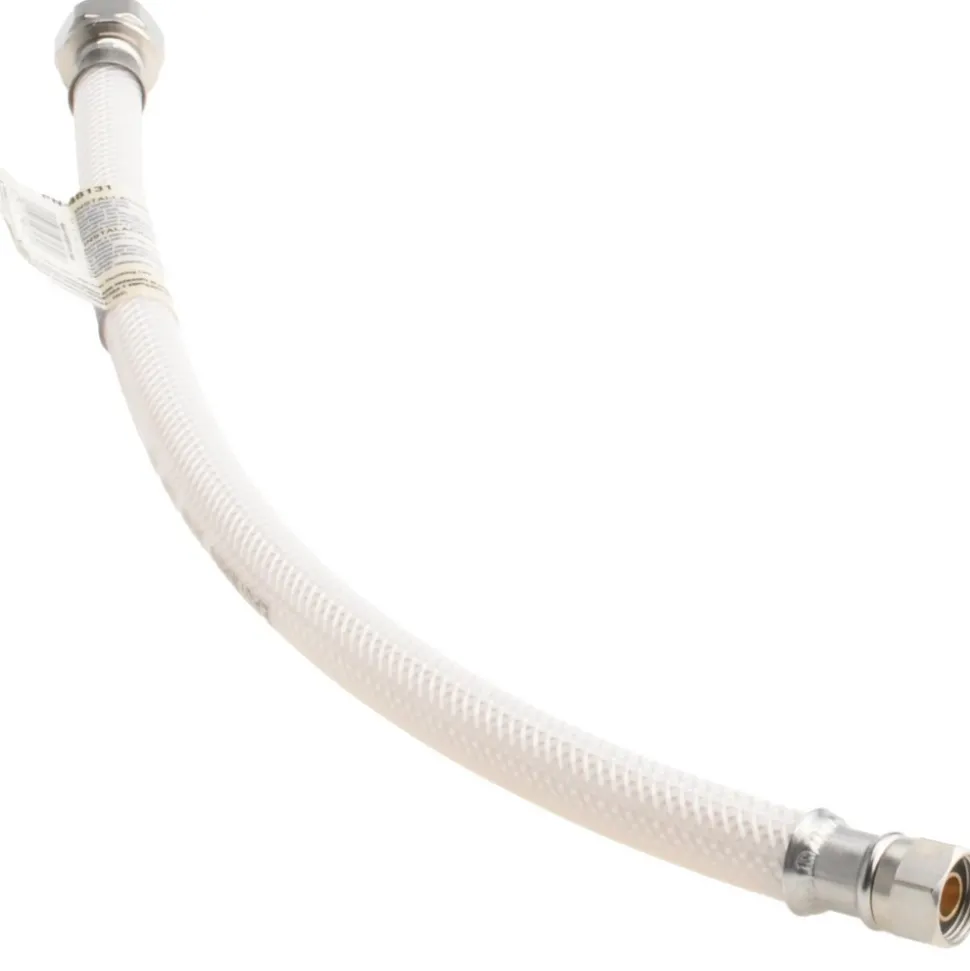 3/8" Compression Inlet, 1/2" FIP Outlet, Reinforced PVC Lavatory/Sink Supply Line