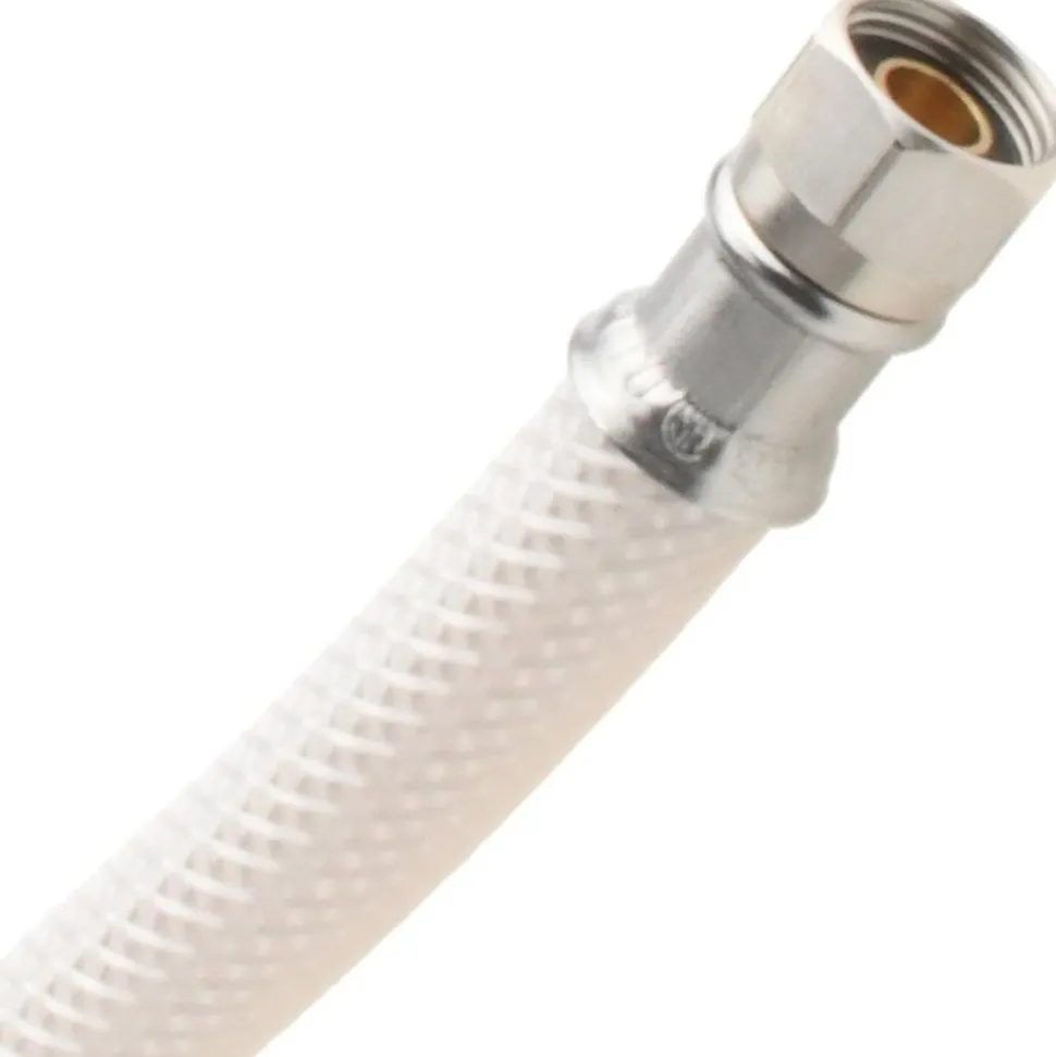 3/8" Compression Inlet, 1/2" FIP Outlet, Reinforced PVC Lavatory/Sink Supply Line